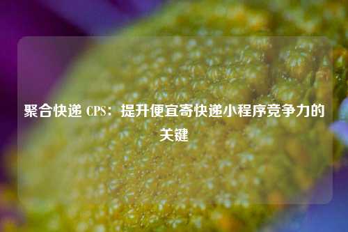 聚合快递 CPS：提升便宜寄快递小程序竞争力的关键